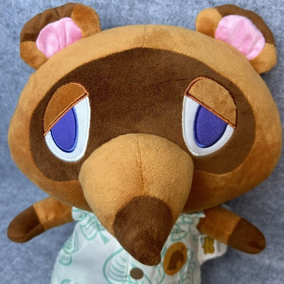 Animal Crossing Tom Nook Brown Racoon Plush 18” Nintendo Accent Cuddle Pillow - Picture 5 of 9